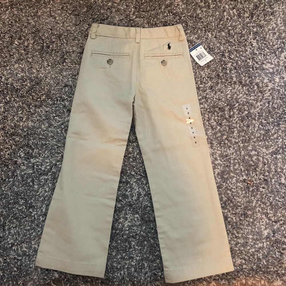 Polo ralph lauren 4t flat front straight khakis pants - Picture 3 of 6